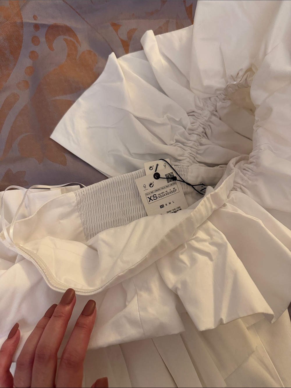 Zara White Off-Shoulder Ruffle Blouse - Picture 3 of 12